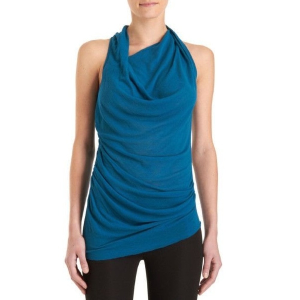 💙Helmut Lang Blue Asymmetrical Jersey Tank💙